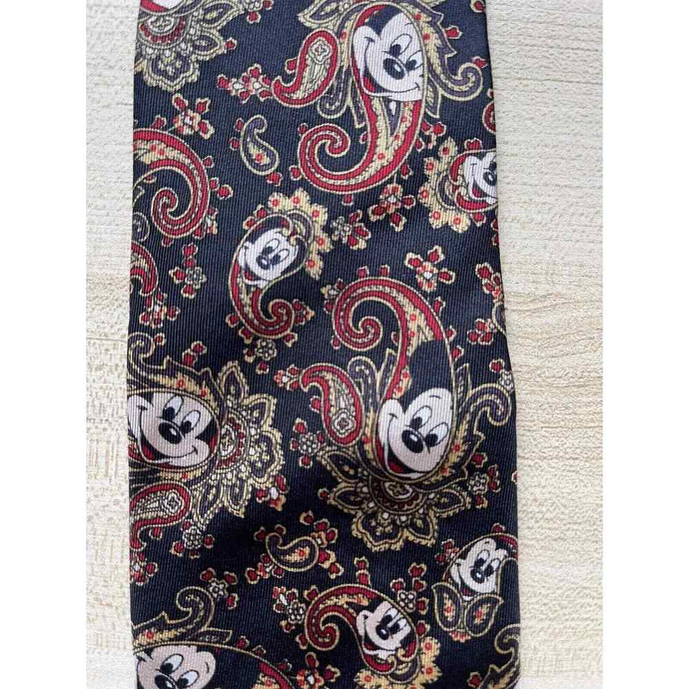 Mickey Mouse Balancine the Tie Works VTG Blue Paisley Hidden Men Tie 59"